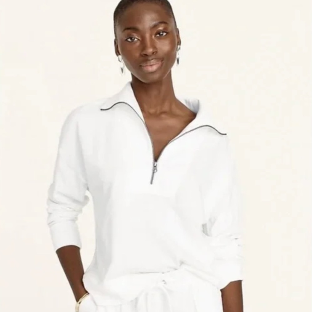 J.Crew Magic Rinse Half Zip Sweatshirt- BRAND NEW